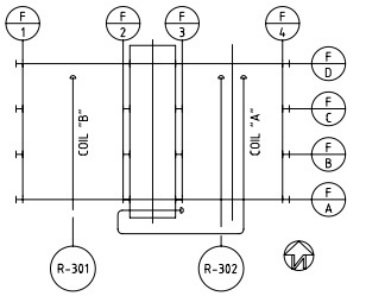 圖1 蒸汽過(guò)熱爐基本布置圖 蒸汽過(guò)熱爐基本布置圖